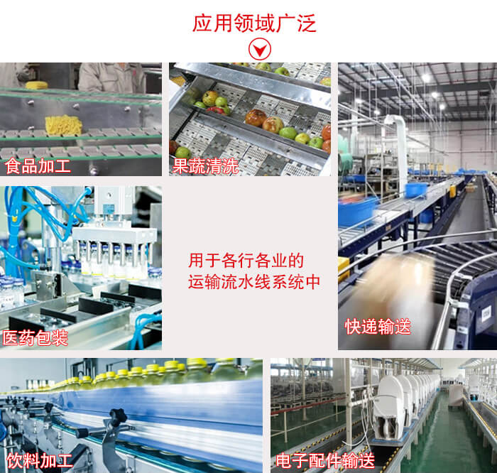 鏈板輸送機適用行業：食品加工，果蔬清洗等行業